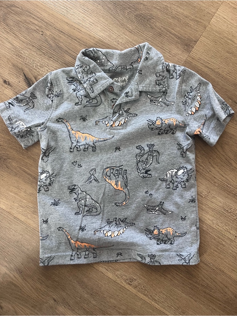 Jumping Beans Dinosaur Print Polo Shirt for Kids